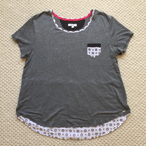 2/$10! Like new Kensie mixed media top - Picture 4 of 12